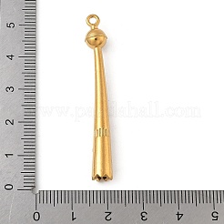 304ステンレススチール製ビッグペンダント  スポーツバーの魅力  ゴールドカラー  50x7mm  穴：1.8mm&nbsp;STAS-Z153-08G