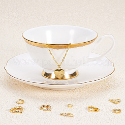 チベットスタイルの合金のチャームとペンダント  ハート  黄金＆黄金のアンティーク  13.5x7x3cm  150個/箱&nbsp;TIBEP-PH0005-03