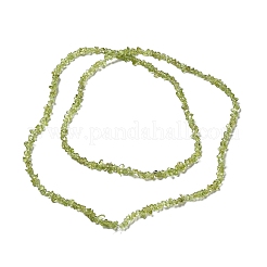 天然石ペリドットビーズ連売り  グレードA  チップ  1~5x3~16x3~5mm  穴：0.8~0.9mm  29.92~32.68''（76~83センチメートル）&nbsp;X-G-E607-A06