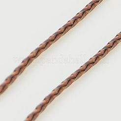 編組非弾性ビーズ糸  メタリック糸  刺しゅう糸  ココナッツブラウン  0.6mm  約10.93ヤード（10m）/ロール&nbsp;EW-N001-09