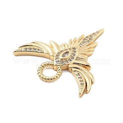 Real 18K Gold Plated Brass Micro Pave Cubic Zirconia Pendants&nbsp;KK-L209-099G-02