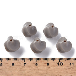 不透明なアクリルビーズ  ツイスト  濃いグレー  14.5x14x14mm  穴：1.6mm  約390個/500g&nbsp;MACR-S373-139-A06