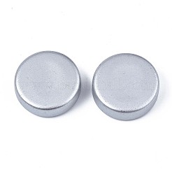 スプレープリントアクリルビーズ  ラバー加工スタイル  フラットラウンド  銀  21.5~22x7mm  穴：2mm  約320個/1000g&nbsp;LS-ACRP-S666-18L
