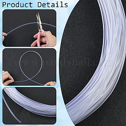 25mのPVCボーン  モデリングスティック  ラウンド  透明  2.5mm&nbsp;KY-GF0001-66C