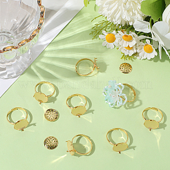 Brass Adjustable Ring Findings&nbsp;KK-BBC0018-54B