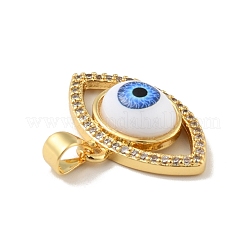 Brass Micro Pave Cubic Zirconia Pendants&nbsp;KK-B059-40G