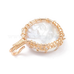 Natural Baroque Pearl Keshi Pearl Pendants&nbsp;PALLOY-JF00930