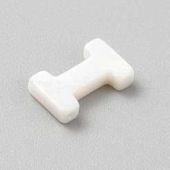 淡水シェルビーズ  文字L  文字I  12x7.5x2.5mm  穴：0.7mm&nbsp;SHEL-WH0006-02I