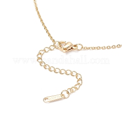 Brass Micro Pave Clear Cubic Zirconia Pendant Necklace&nbsp;NJEW-JN05390-03