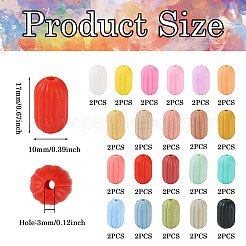 42Pcs 21 Colors Oval Silicone Focal Beads&nbsp;SIL-TA0001-69