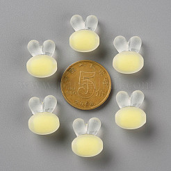 透明なアクリルビーズ  艶消し  二層ビーズ  ウサギの頭部  きいろ  15.5x12x9.5mm  穴：2mm  約480個/500g&nbsp;TACR-S152-12C-SS2105