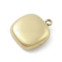 316サージカルステンレススチールチャーム  18KGP本金メッキ  正方形  14x11.5x4.5mm  穴：1.4mm&nbsp;STAS-S159-02C-G