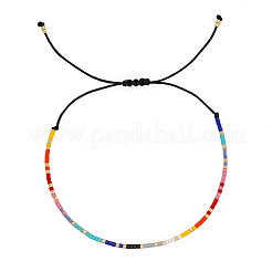 Bohemian Minimalist Glass Seed Bead Braided Bead Bracelets for Women&nbsp;LS-PE3072