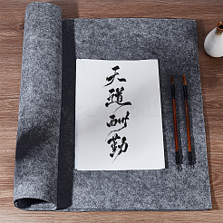 中国の書道フェルトロールアップマット  絵を描くフェルトのデスクパッド  ポータブル書道道具オーガナイザーロール  長方形  グレー  1230x820x3mm&nbsp;AJEW-WH0818-017A