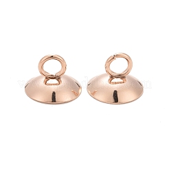 201 Stainless Steel Bead Cap Pendant Bails&nbsp;STAS-L244-27A-RG