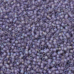 MIYUKIデリカビーズ  シリンダー  日本製シードビーズ  11/0  （db0870)マット透明ライトアメジストab  1.3x1.6mm  穴：0.8mm  約10000個/袋  50 G /袋&nbsp;SEED-X0054-DB0870