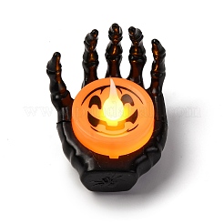 Halloween Resin Skeleton Hand LED Light Figurines Ornament&nbsp;AJEW-Z036-02B
