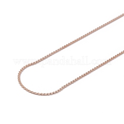 Ion Plating(IP) 304 Stainless Steel Serpentine Chain Necklace for Men Women&nbsp;NJEW-G076-01B-RG