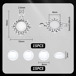 DIY Blank Dome 304 Stainless Steel Sun Pendants Making Kits&nbsp;DIY-UN0006-59