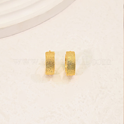 女性用304ステンレスフープピアス  ラウンド  18KGP本金メッキ  16x16mm&nbsp;RY1881