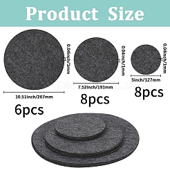 22Pcs 3 Styles Felt Anti-Slip Pad&nbsp;DIY-GF0011-30D