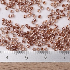 MIYUKIデリカビーズ  シリンダー  日本製シードビーズ  11/0  （db0915)スパークリングジンジャーライニングクリスタル  1.3x1.6mm  穴：0.8mm  約2000PCS /ボトル  10 G /ボトル&nbsp;SEED-JP0008-DB0915