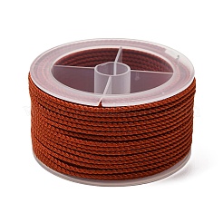 ポリエステル編組コード  ブラウン  2mm  約21.87ヤード（20m）/ロール&nbsp;OCOR-F010-D12-2mm