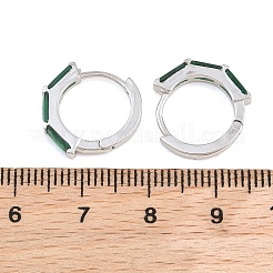 Brass Micro Pave Cubic Zirconia Hoop Earrings&nbsp;KK-CBA8324-12P-02