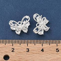 Brass Micro Pave Clear Cubic Zirconia Pendants&nbsp;KK-C168-15S
