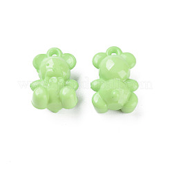 オペークアクリルパーツ  クマ  薄緑  20x13.5x10.5mm  穴：1.4mm  約400個/500g&nbsp;MACR-S373-113-A01