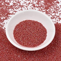 MIYUKIデリカビーズ  シリンダー  日本製シードビーズ  11/0  （db1780)ホワイトライニングフレームレッドアブ  1.3x1.6mm  穴：0.8mm  約10000個/袋  50 G /袋&nbsp;SEED-X0054-DB1780