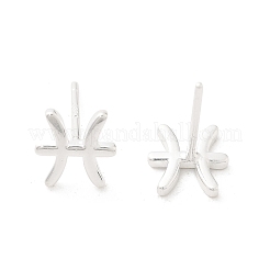 925 Sterling Silver Stud Earrings&nbsp;EJEW-K303-01S-12