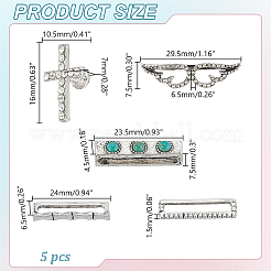 1Pc Cross Shape Zinc Alloy with Rhinestone Watch Band Studs&nbsp;FIND-AR0006-58