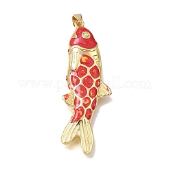 Brass Enamel Pendants&nbsp;KK-CBAEEA8-09G