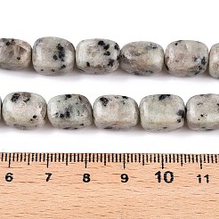 ナチュラルセサミジャスパー/キウイジャスパービーズ連売り  直方体の  8.5~12x8x7.5~8.5mm  穴：1.2mm  約33個/連  15.35''（39センチメートル）&nbsp;G-T138-80