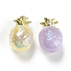 虹色メッキアクリルビーズ  合金と  パイナップル  ミックスカラー  17x10.5x10.5mm  穴：1.2mm&nbsp;MACR-K353-25G