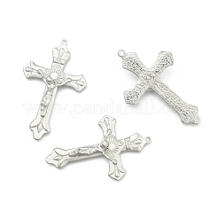 合金十字架クロスペンダント  イースターのために  プラチナ  50x31x6mm  穴：1mm&nbsp;EC1053-P