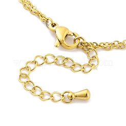 Ion Plating(IP) 304 Stainless Steel Chains Anklet&nbsp;AJEW-H148-12G