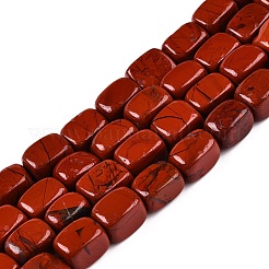 天然石レッドジャスパービーズ連売り  直方体の  11~12x8~10x8mm  穴：1.2mm  約33個/連  15.35''（39センチメートル）&nbsp;G-T138-87