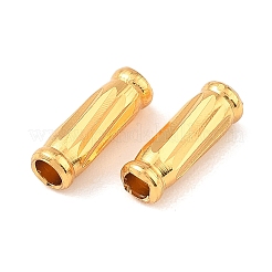 真鍮ビーズ  テクスチャードカラム  長持ちメッキ  鉛フリー＆カドミウムフリー  24KGP本金メッキ  9x3mm  穴：1.8mm&nbsp;KK-K364-34G