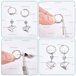 18Pcs 3 Styles 316 Stainless Steel Twist Hoop Earrings&nbsp;EJEW-SC0001-82