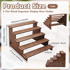 5-Tier Wood Organizer Display Riser Holder for Cupcake&nbsp;ODIS-WH0099-202