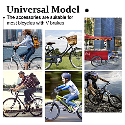 プラスチック ブレーキ パイプ & 保護スリーブ  マウンテンロードバイク用バイクvブレーキヌードルケーブルガイド  ミックスカラー  80x27x4~7mm  穴：3.4mmと6mm&nbsp;FIND-WH0248-183