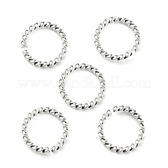 304ステンレススチールオープン丸カン  ツイストラウンド  銀  16ゲージ  10x1.3mm  内径：8mm&nbsp;LS-STAS-F191-12S-D