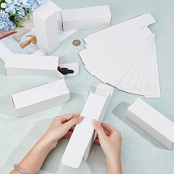 紙製ギフト収納ボックス  エッセンシャルオイルボトル用の梱包用カートンボックス  長方形  ホワイト  5x5x16cm&nbsp;CON-WH0089-207C-01
