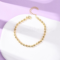 Brass Beaded Bracelets for Women&nbsp;BJEW-C140-16G