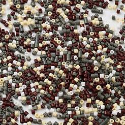 焼付塗装ガラスシードビーズ  シリンダー  サドルブラウン  2x1.5mm  穴：1mm  約50398個/ポンド&nbsp;SEED-S042-05B-55