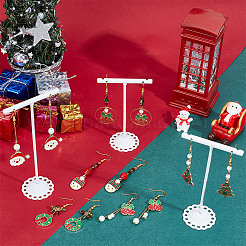 クリスマスイヤリング作りキット  ガラスビーズ入り  サンタクロース&ツリー&ちょう結び&雪だるま合金エナメルペンダント  真鍮のピアスフック  ミックスカラー  194個/箱&nbsp;DIY-SC0021-83