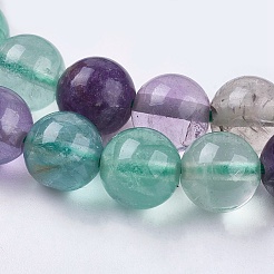 Natural Fluorite Beads Strands&nbsp;X-G-E468-F01-6mm