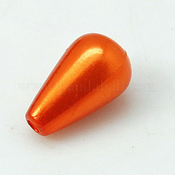 ABSプラスチック模造パール  ドロップ  チョコレート  16x10mm  穴：1.5~2mm  約600個/ポンド&nbsp;MACR-G003-8